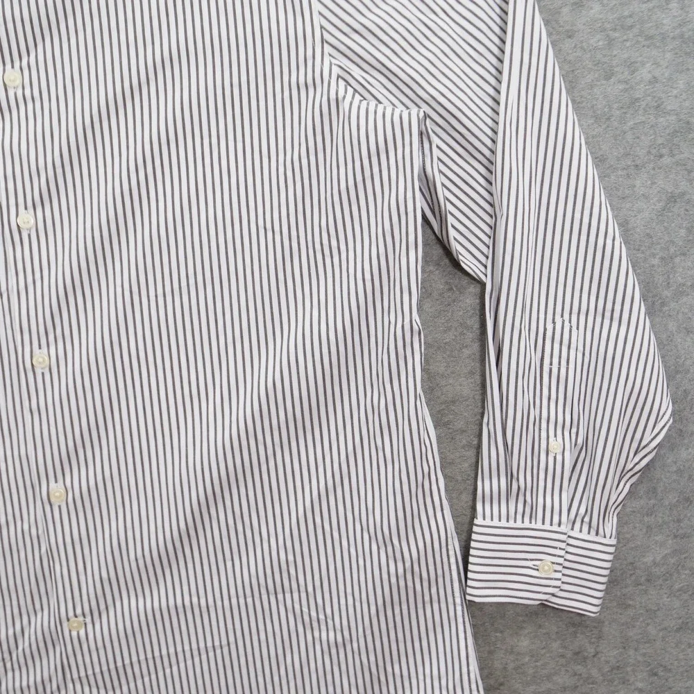 Banana Republic Shirt Mens Extra Large White Gray Wrinkle Resistant Dress New